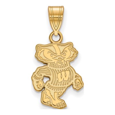University of Wisconsin 10K Yellow Gold Medium Badger Pendant