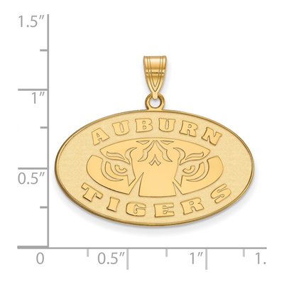 Auburn University 10K Yellow Gold Tigers Large Pendant – view 2