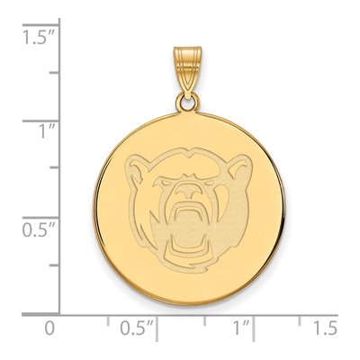 Baylor University 10K Yellow Gold Extra Large XL Disc Pendant – view 2