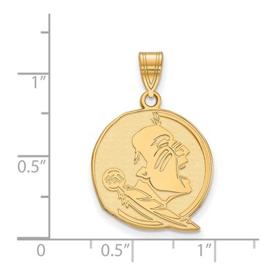 Florida State University 10K Yellow Gold FSU Seminoles Large Pendant – view 2