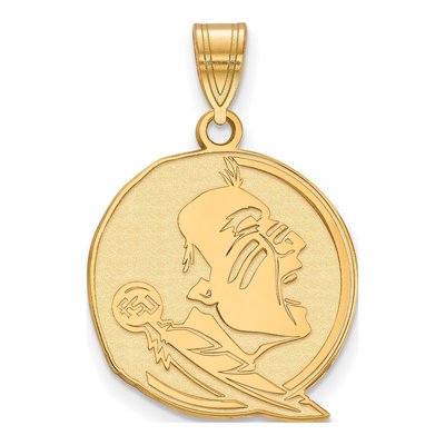 Florida State University 10K Yellow Gold FSU Seminoles Large Pendant
