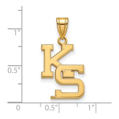 Kansas State University 10K Yellow Gold Large K-S Pendant – view 2