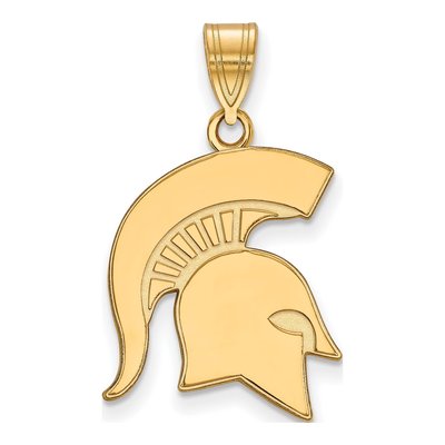 Michigan State University 10K Yellow Gold Large Spartan Pendant