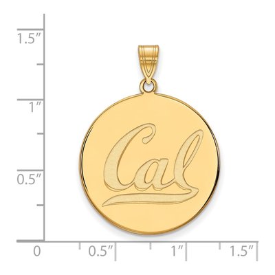 University of California Berkeley 10K Yellow Gold UC Extra Large Disc Pendant – view 2