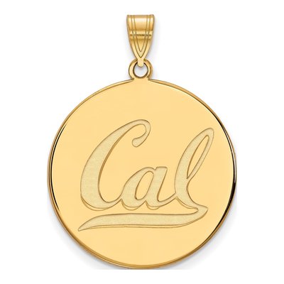 University of California Berkeley 10K Yellow Gold UC Extra Large Disc Pendant