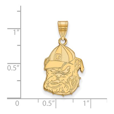 University of Georgia 10K Yellow Gold Large Bulldog Pendant – view 2