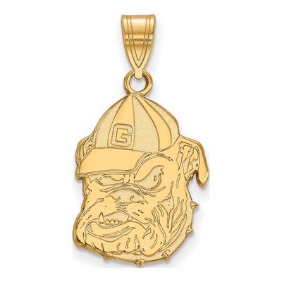 University of Georgia 10K Yellow Gold Large Bulldog Pendant