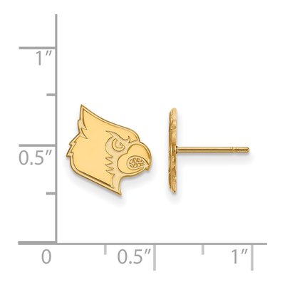 University of Louisville 10K Yellow Gold Cardinal Stud Earrings – view 2