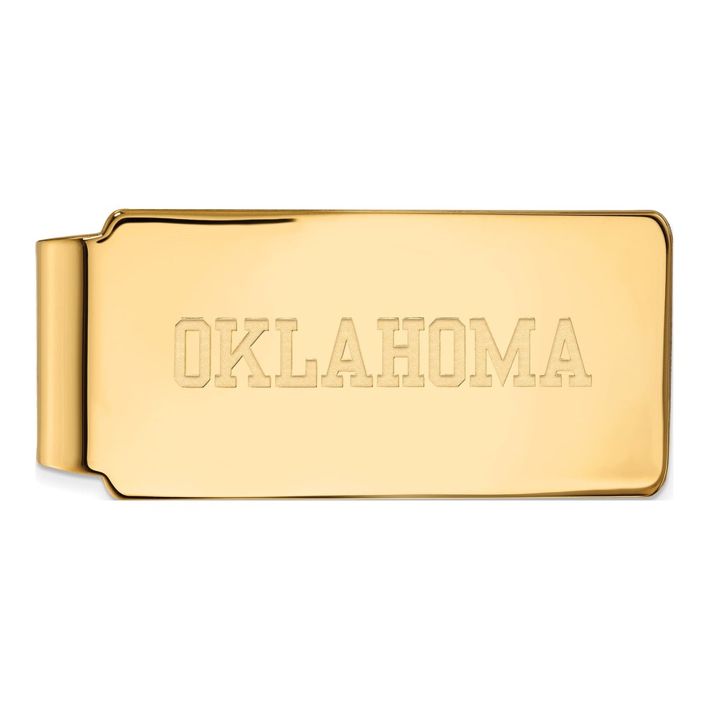 10K Yellow Gold Logoart University Of Oklahoma Money Clip