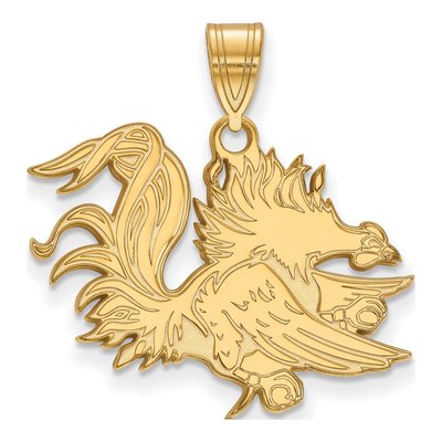 University of South Carolina 10K Yellow Gold Gamecock Large Pendant