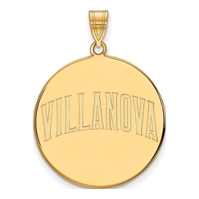 Villanova University 10K Yellow Gold Extra Large Disc Pendant