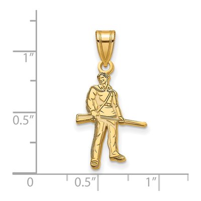 West Virginia University 10K Yellow Gold Mountaineer Large Pendant – view 3