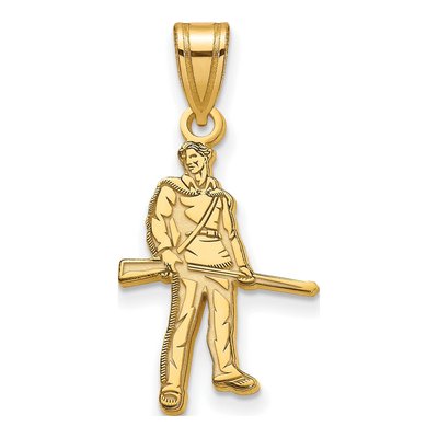 West Virginia University 10K Yellow Gold Mountaineer Large Pendant