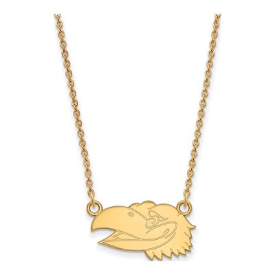 University of Kansas 10K Yellow Gold Jayhawk Small Necklace