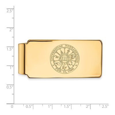 10K Yellow Gold Logoart University Of Nebraska Crest Money Clip – view 2