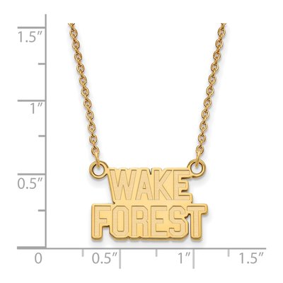 Wake Forest University 10K Yellow Gold Small Deacon Pendant Necklace – view 2