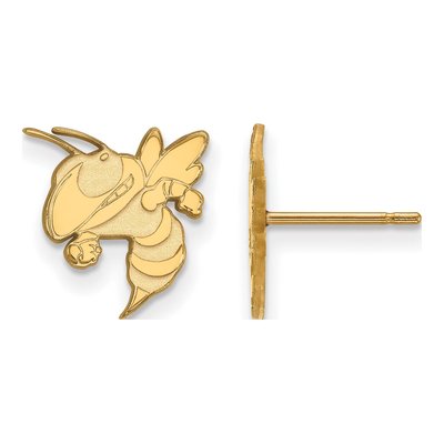 Georgia Institute of Technology 10K Yellow Gold Jacket Small Stud Earrings