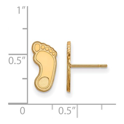 University of North Carolina 10K Yellow Gold UNC Tar Heel Stud Earrings – view 2
