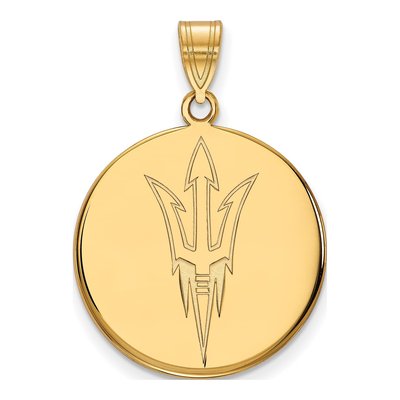 Arizona State University 10K Yellow Gold Large Pitchfork Pendant