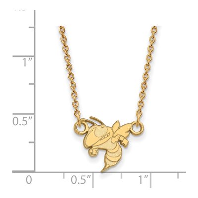 Georgia Institute of Technology 10K Yellow Gold Jacket Small Necklace – view 2