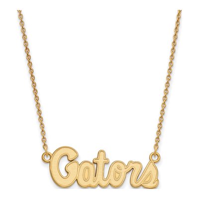 University of Florida 10K Yellow Gold Small Gators Script Necklace