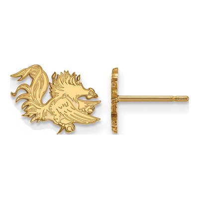 University of South Carolina 10K Yellow Gold USC Gamecocks Stud Earrings