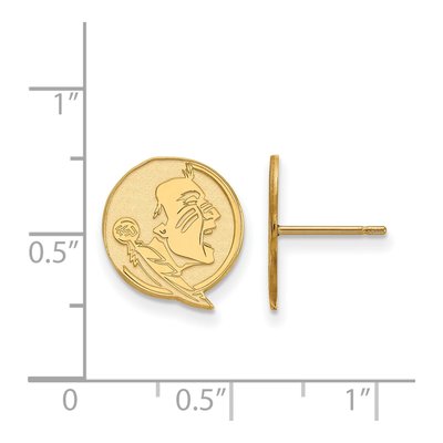 Florida State University 10K Yellow Gold FSU Seminoles Stud Earrings – view 2