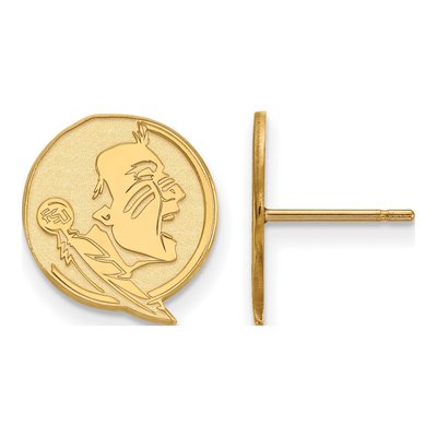 Florida State University 10K Yellow Gold FSU Seminoles Stud Earrings