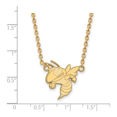 Georgia Institute of Technology 10K Yellow Gold Medium Jacket Large Necklace – view 2