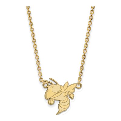 Georgia Institute of Technology 10K Yellow Gold Medium Jacket Large Necklace