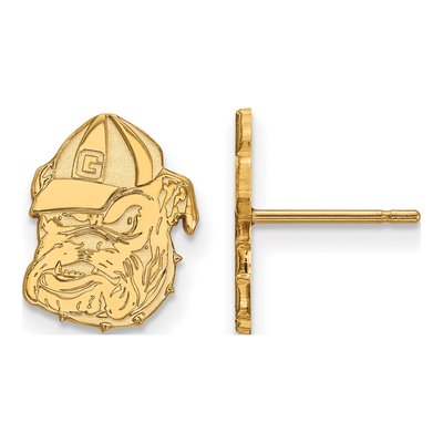 University of Georgia 10K Yellow Gold UGA Bulldog Stud Earrings