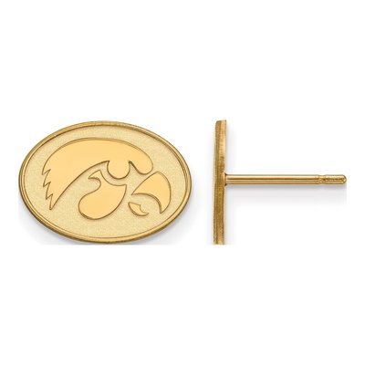 University of Iowa 10K Yellow Gold Hawk Stud Earrings