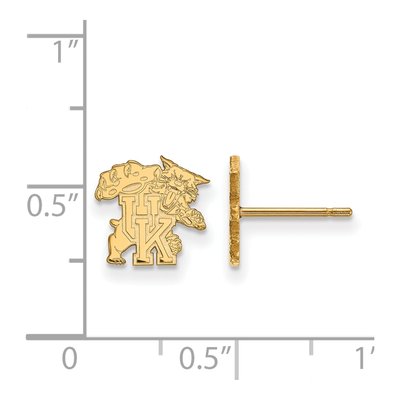 University of Kentucky 10K Yellow Gold Wildcat Earrings – view 2