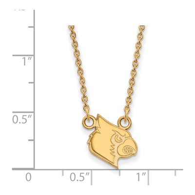 University of Louisville 10K Yellow Gold Small Cardinal Pendant Necklace – view 2