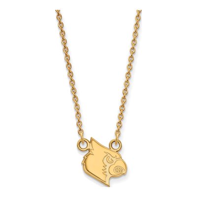 University of Louisville 10K Yellow Gold Small Cardinal Pendant Necklace