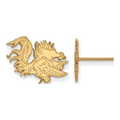 University of South Carolina 10K Yellow Gold Gamecock Small Stud Earrings