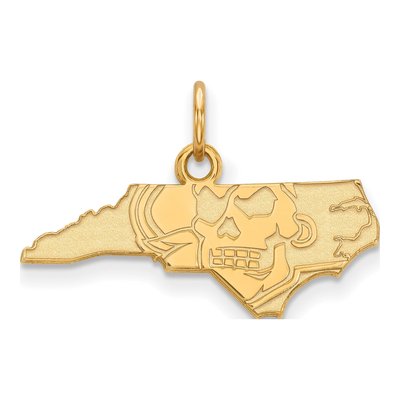East Carolina University 10K Yellow Gold Extra Small Map Pendant