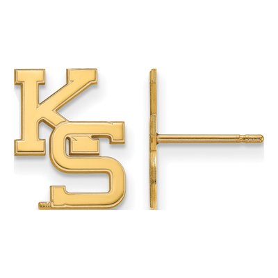 Kansas State University 10K Yellow Gold K-S Stud Earrings