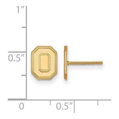 Ohio State University 10K Yellow Gold Letter O Stud Earrings – view 2