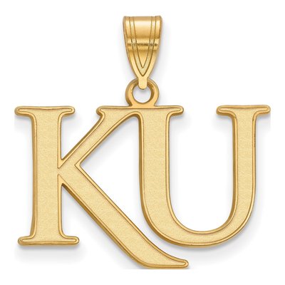 University of Kansas 10K Yellow Gold Medium K-U Pendant