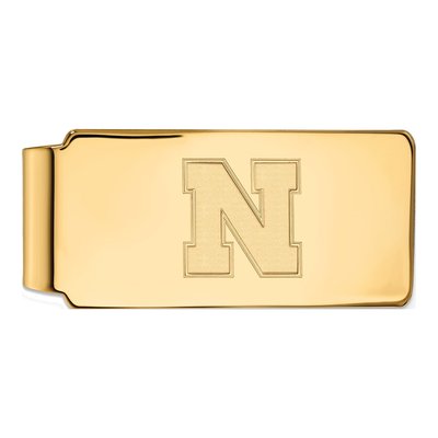 10K Yellow Gold Logoart University Of Nebraska Letter N Money Clip