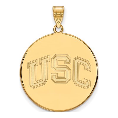 University of Southern California 10K Yellow Gold USC Trojans Extra Large Disc Pendant