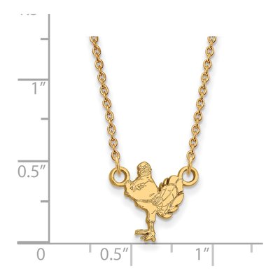 Virginia Tech 10K Yellow Gold Small HokieBird Necklace – view 2