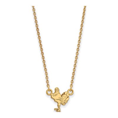 Virginia Tech 10K Yellow Gold Small HokieBird Necklace