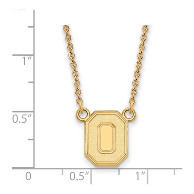 Ohio State University 10K Yellow Gold Small Letter O Necklace – view 2