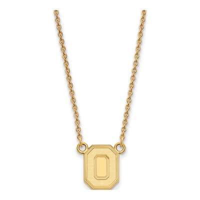Ohio State University 10K Yellow Gold Small Letter O Necklace