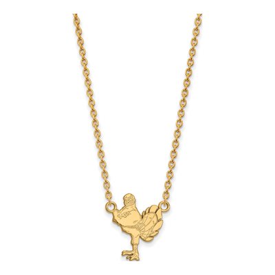 Virginia Tech 10K Yellow Gold Large HokieBird Necklace