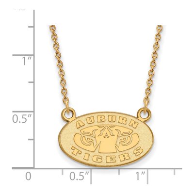 Auburn University 10K Yellow Gold Small Tigers Pendant Necklace – view 2