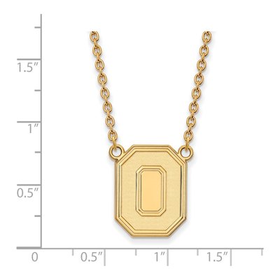 Ohio State University 10K Yellow Gold Large Letter O Necklace – view 2
