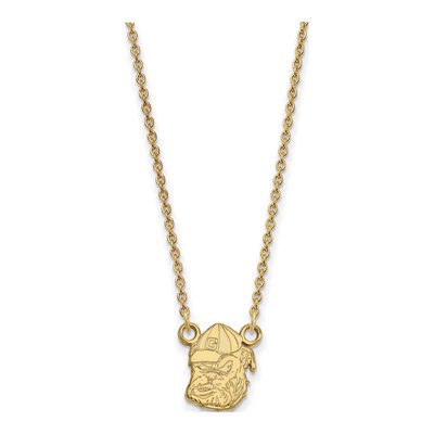 University of Georgia 10K Yellow Gold Small UGA Bulldog Necklace